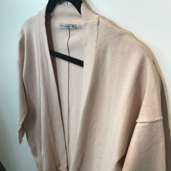 🍀 2 FOR $30 🍀 Zara Knit Baby Pink Cardigan - Picture 3 of 5